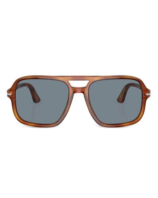 Persol Blue Tortoiseshell-effect Pilot-frame Sunglasses for men