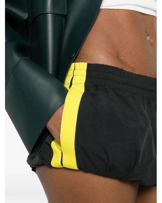 MERYLL ROGGE Black Contrast-Stripe Drawstring Shorts