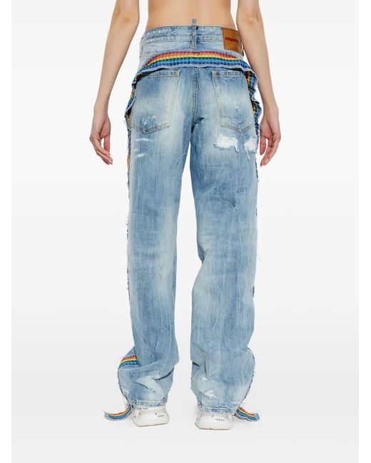DSquared² Blue Loose Fit Twist Jeans