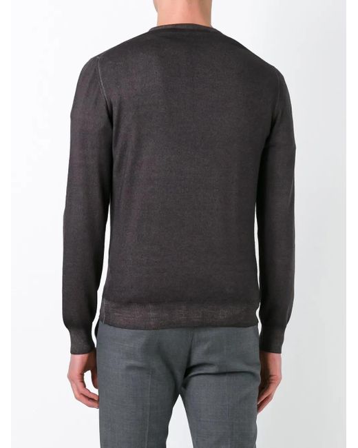D4.0 Gray Virgin-Wool Sweater for men