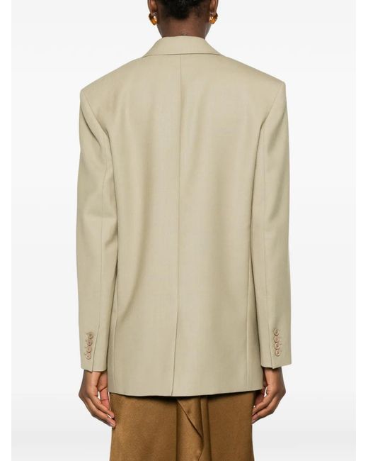 Saint Laurent Natural Flap-Pocket Blazer