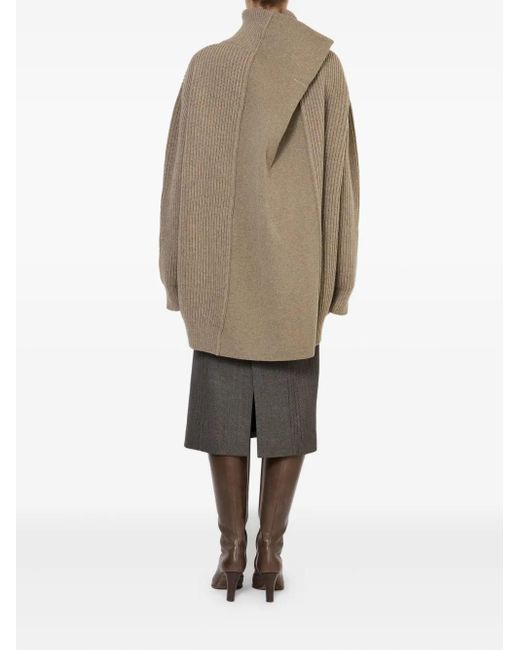 MM6 by Maison Margiela Natural Ribbed Zip-Up Jacket