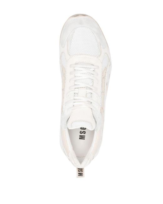 Sneakers Vulcano con effetto vissuto di MSGM in White da Uomo