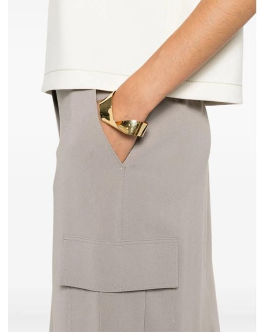 Gonna Taglio Comodo di Theory in Gray