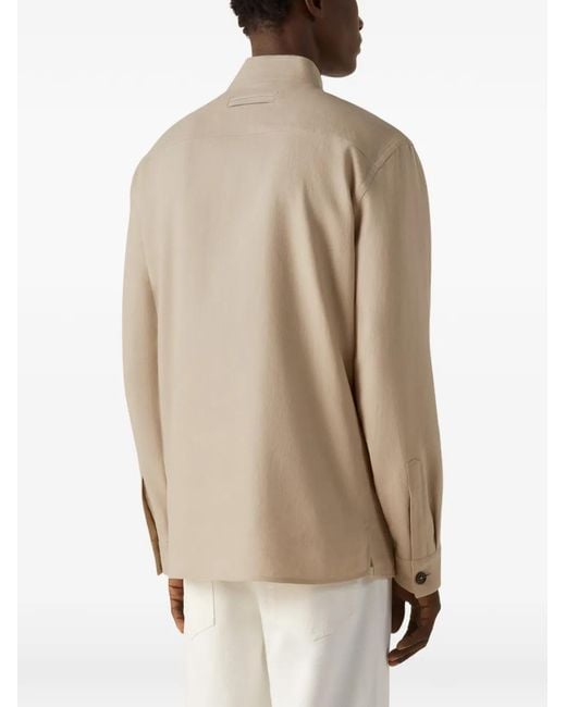 Zegna Natural Oasi Lino Pocket Overshirt for men