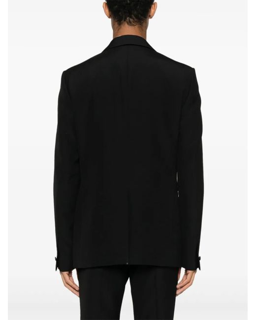 Givenchy Black Peak-Lapel Single-Breasted Wool Blazer for men