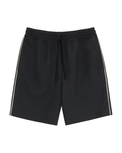 Valentino Garavani Black Elastic-Waistband Shorts for men