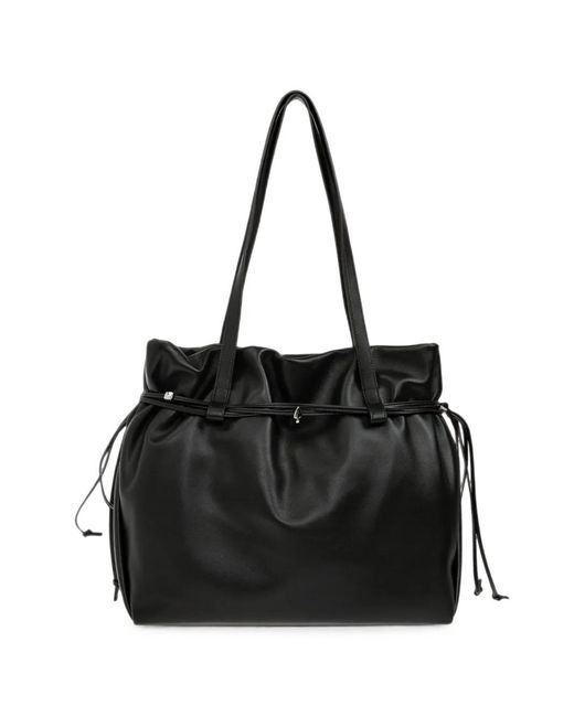 Kate Spade Black Rio Drawstring Leather Tote Bag