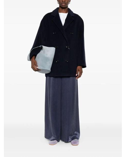 Max Mara Black Double-Breasted Coat
