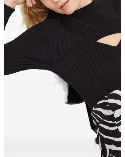 Résumé Black Cutout Ribbed Sweater