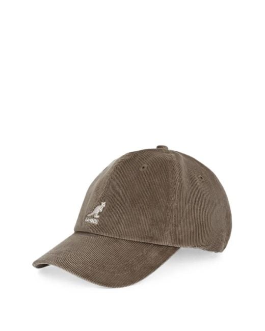 Kangol Brown Cord Corduroy Logo-Embroidered Baseball Cap