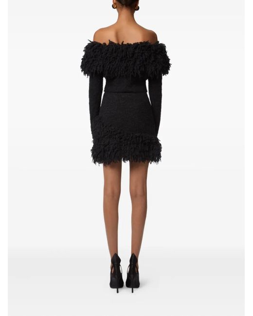 Nina Ricci Black Minirock Mit Fransen