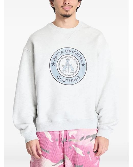 Sudadera con cuello redondo PATTA de color White