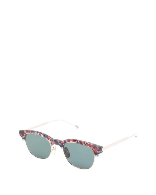 Thom Browne Metallic Patterned-Frame Sunglasses