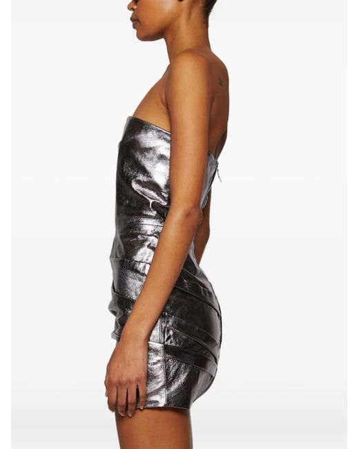 The Attico Black Mirror Mini Dress