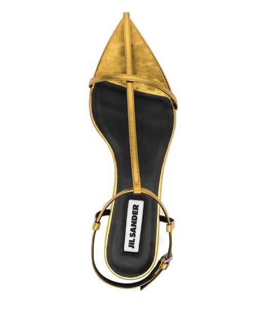 Jil Sander Metallic Cage Sandals