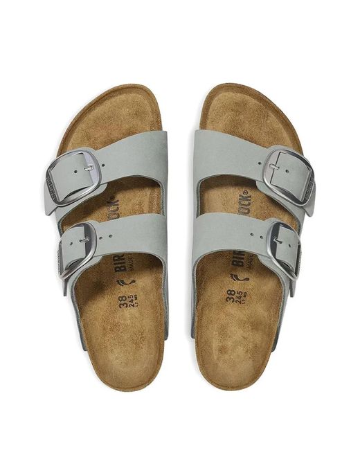 Birkenstock White Arizona Double-Buckle Slide Sandals