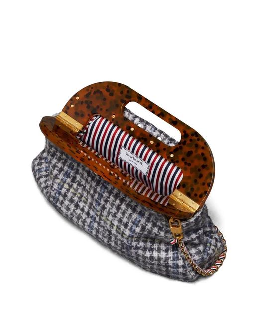 Thom Browne White Medium Bermuda Shoulder Bag