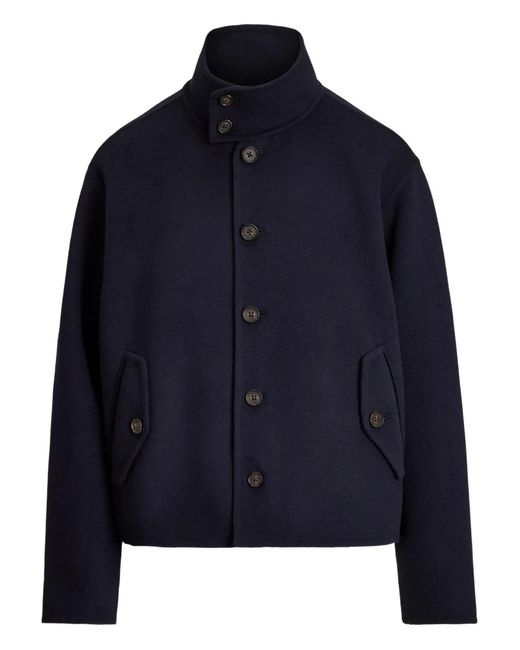 Polo Ralph Lauren Blue Buttoned Wool Jacket