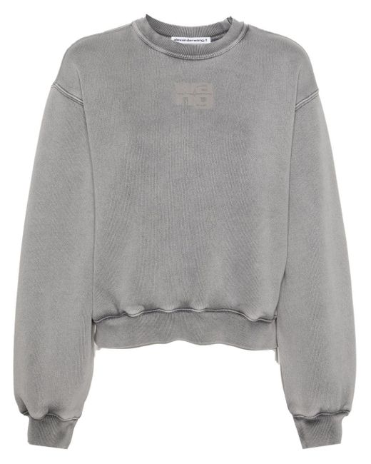 Alexander Wang Sweater Met Logo-reliëf in het Gray