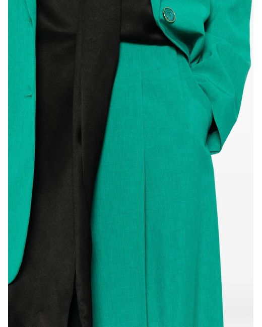 SIMONA CORSELLINI Green Pleated Trousers