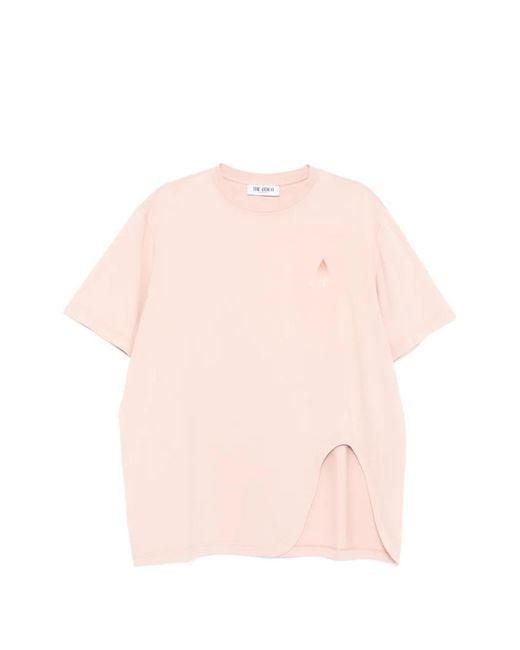 The Attico Pink Logo-Print T-Shirt