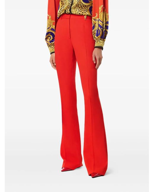 Versace Flared Wool-Blend Trousers