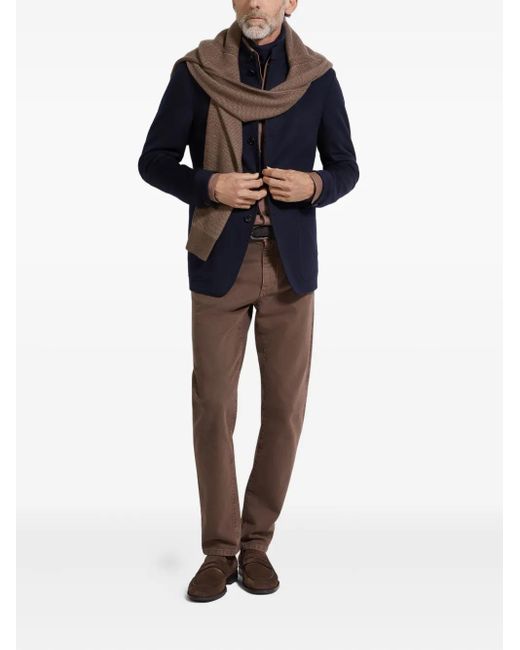 Zegna Blue Oasi Cashmere Il Conte Jacket for men