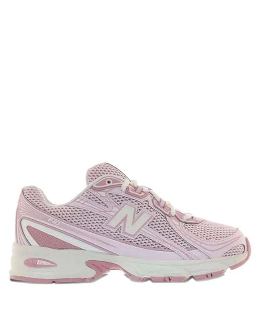 New Balance Purple 740 Panelled Sneakers