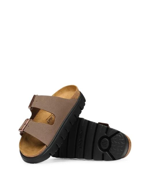 Birkenstock Brown Buckle-Fastening Sandals