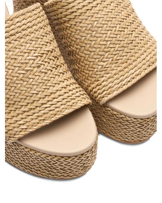 Casadei Brown Gewebte Sandalen Mit Absatz 120Mm