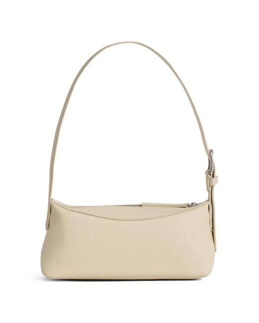 Yu Mei White Sac Porté Épaule À Fermeture Zippée