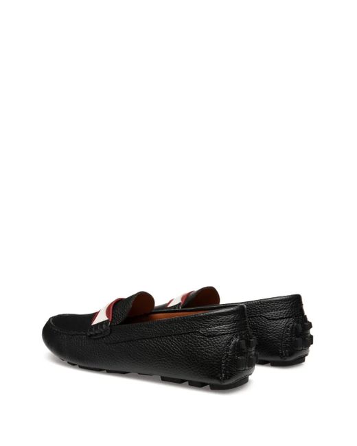 Bally Black Perthy Leather Loafers