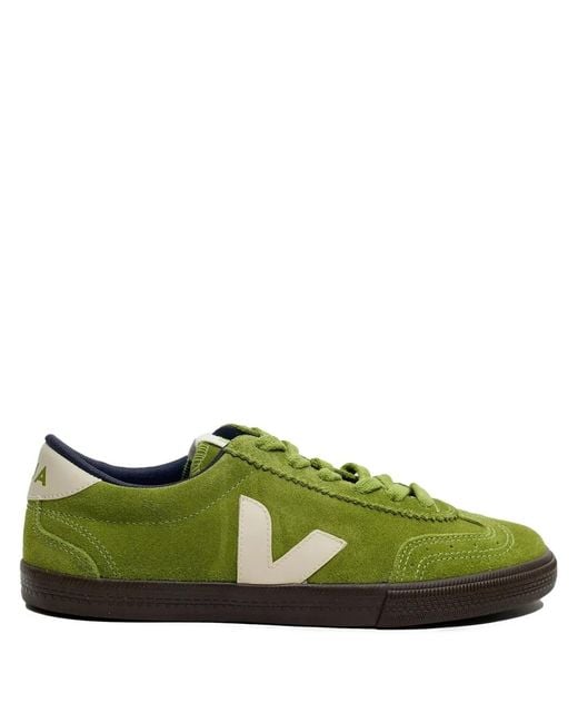 Veja Green Volley Suede Sneakers