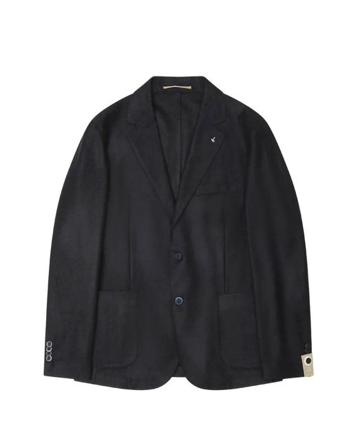 AT.P.CO Black Alan Button-Fastening Blazer for men