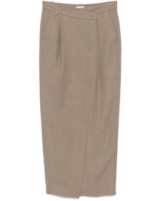 Brunello Cucinelli アシンメトリー スカート Natural
