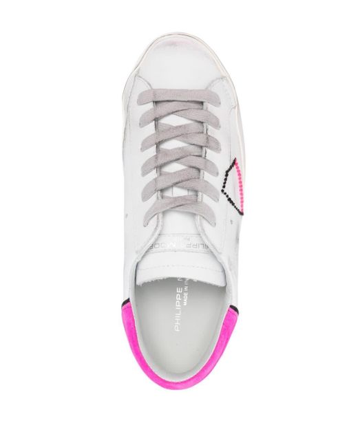 Philippe Model White Paris Sneakers mit Logo-Patch