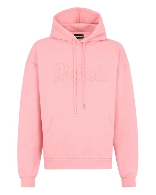 Sudadera Rebels Relax Con Capucha DSquared² de hombre de color Pink