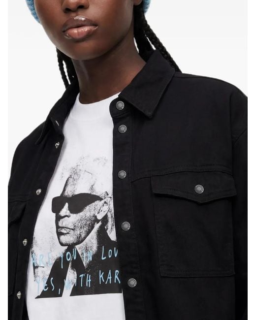 Karl Lagerfeld Black X Pietro Terzini Boxy Cotton Overshirt