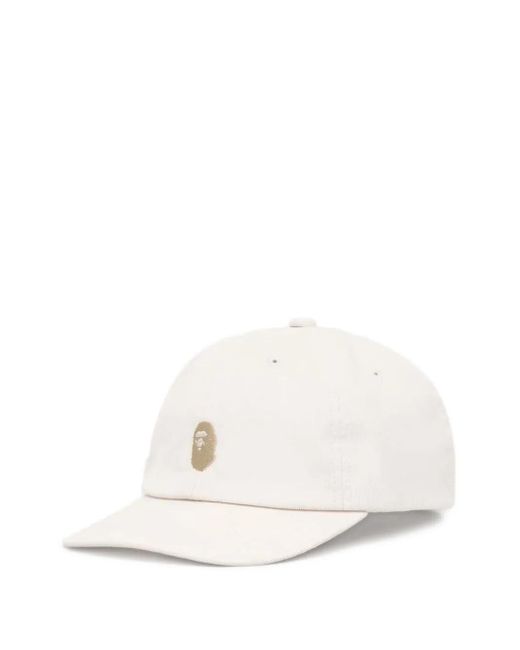 A Bathing Ape White Cotton Cap for men