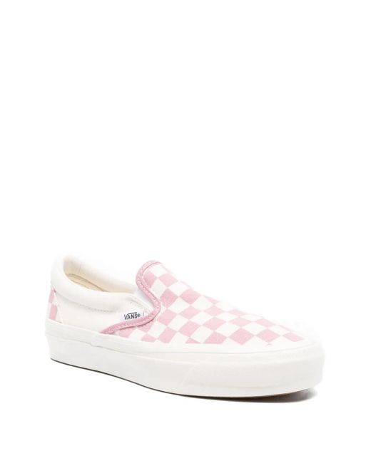 Vans White Classic Slip-On Checkerboard Sneakers