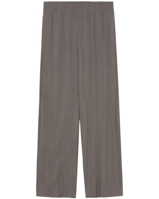 B+ AB Gray Ribbed Wide-Leg Trousers