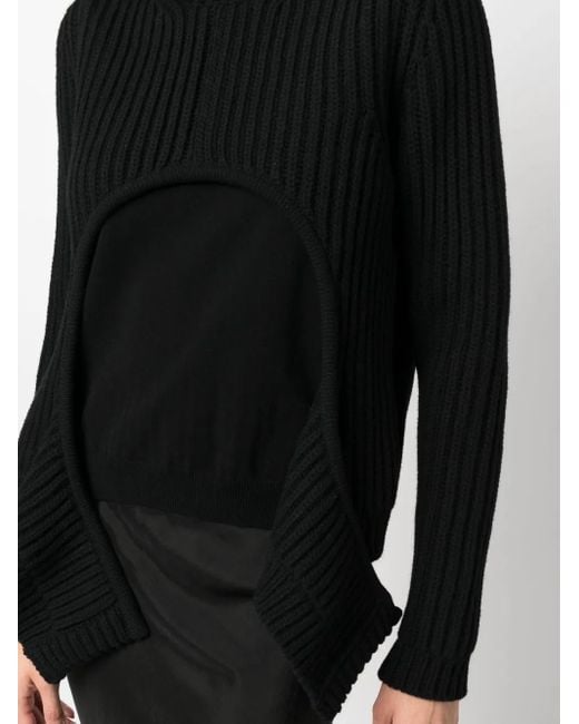 Off-White c/o Virgil Abloh Black Layered Ribbed-Knit Jumper