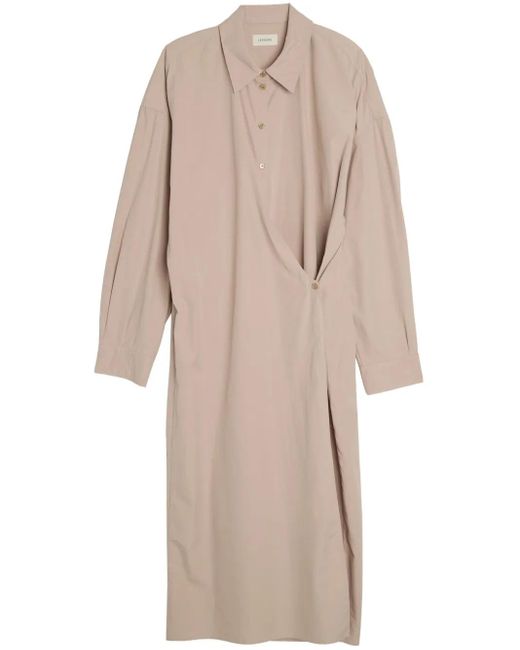 Robe Mi-Longue À Design Portefeuille Lemaire en coloris Natural