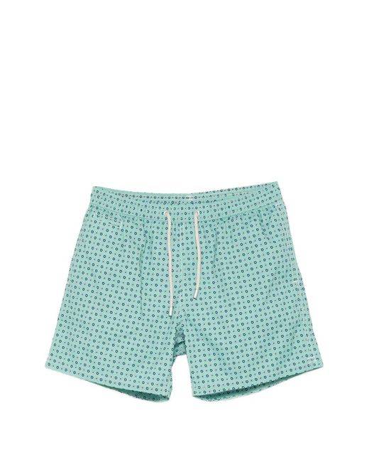 Mc2 Saint Barth Blue Lighting Micro Stretch Floral-Print Swim Shorts for men