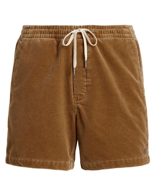 Polo Ralph Lauren Brown Corduroy Drawstring Shorts for men
