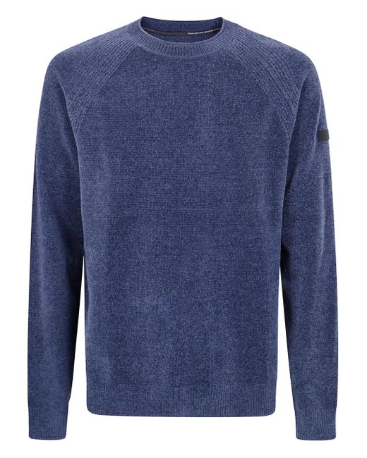 Rrd Blue Raglan-Sleeve Patch-Pocket Sweater for men