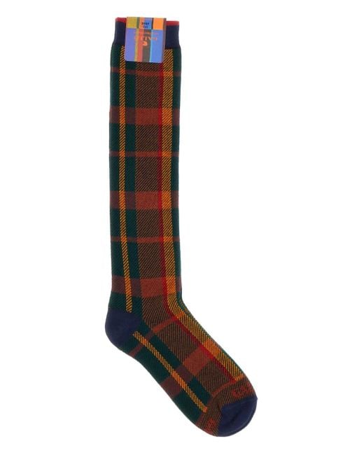 メンズ Gallo チェック靴下 Black