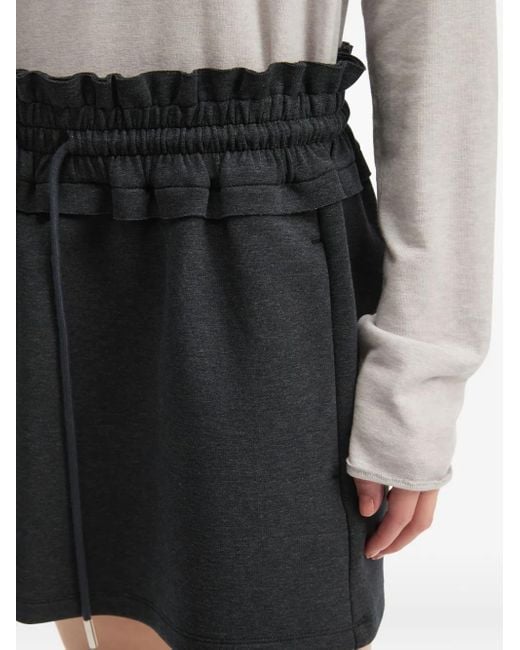 B+ AB Mini-Rok Met Elastische Taille in het Black