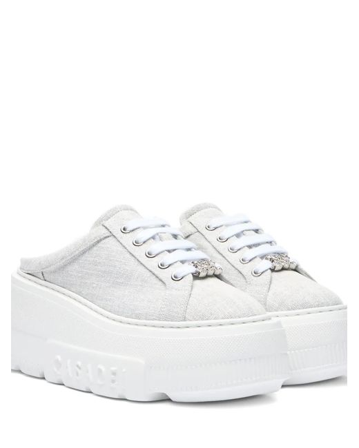 Casadei White Cassiopea Mules